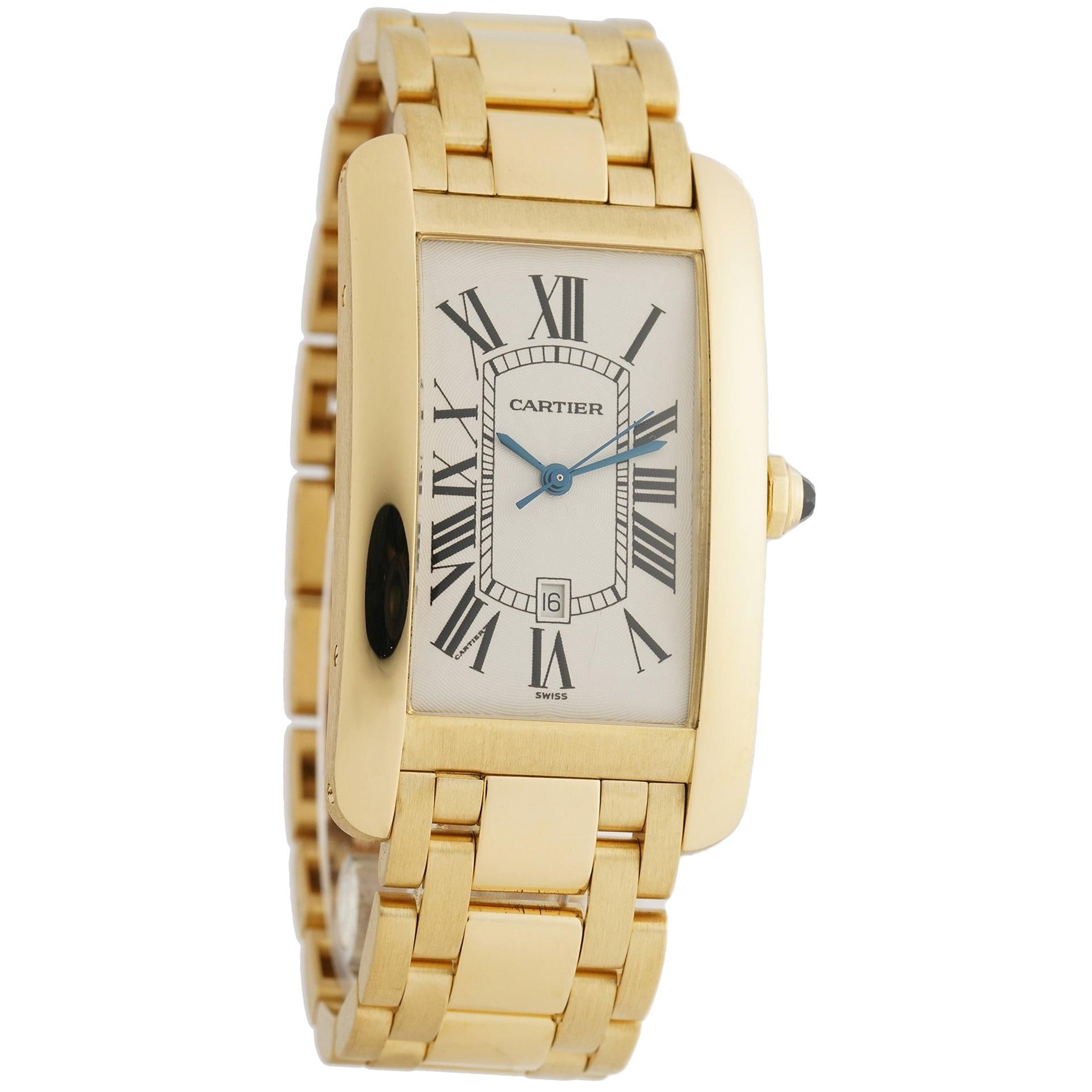 Cartier Tank Americaine W26031K2, Brown Dial For Sale