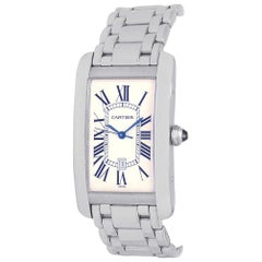Cartier Tank Americaine W26055L1, Silver Dial, Certified