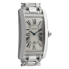 Cartier Tank Americaine W26055L1, Silver Dial, Certified