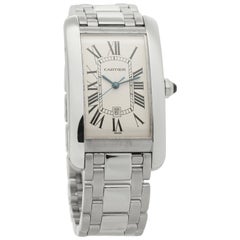 Cartier Tank Americaine W26055L1, Silver Dial, Certified