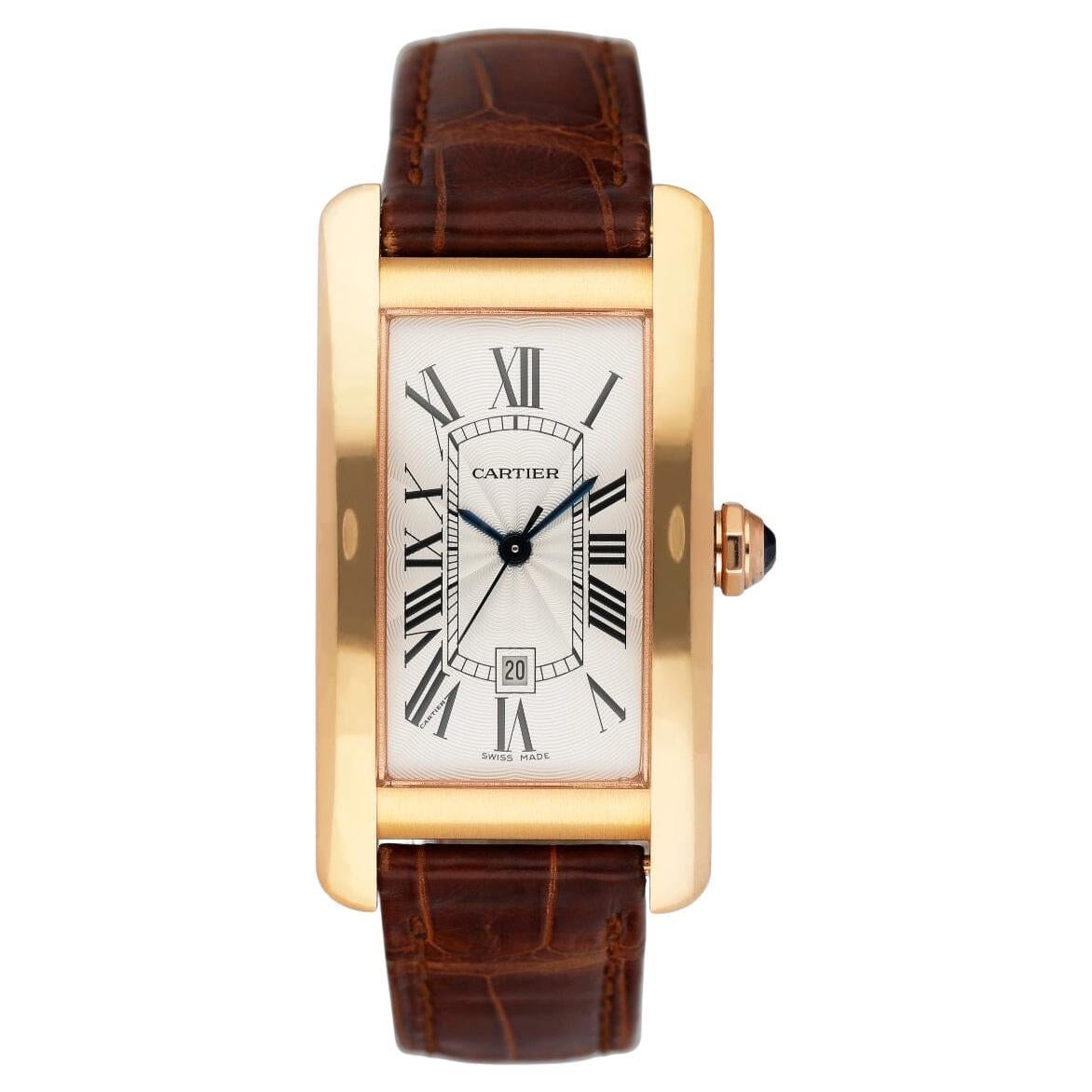 Cartier Tank Americaine W2620030 18K Rose Gold Watch