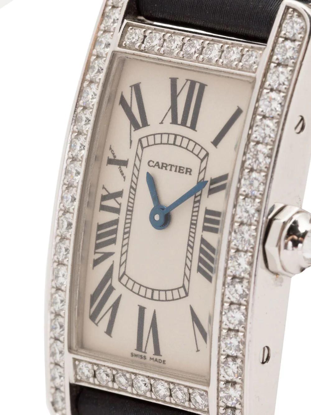 Cartier Tank Américaine Uhr (Brillantschliff) im Angebot