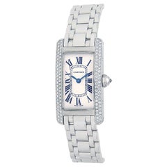 Cartier Tank Americaine WB7018L1, Silver Dial, Certified &