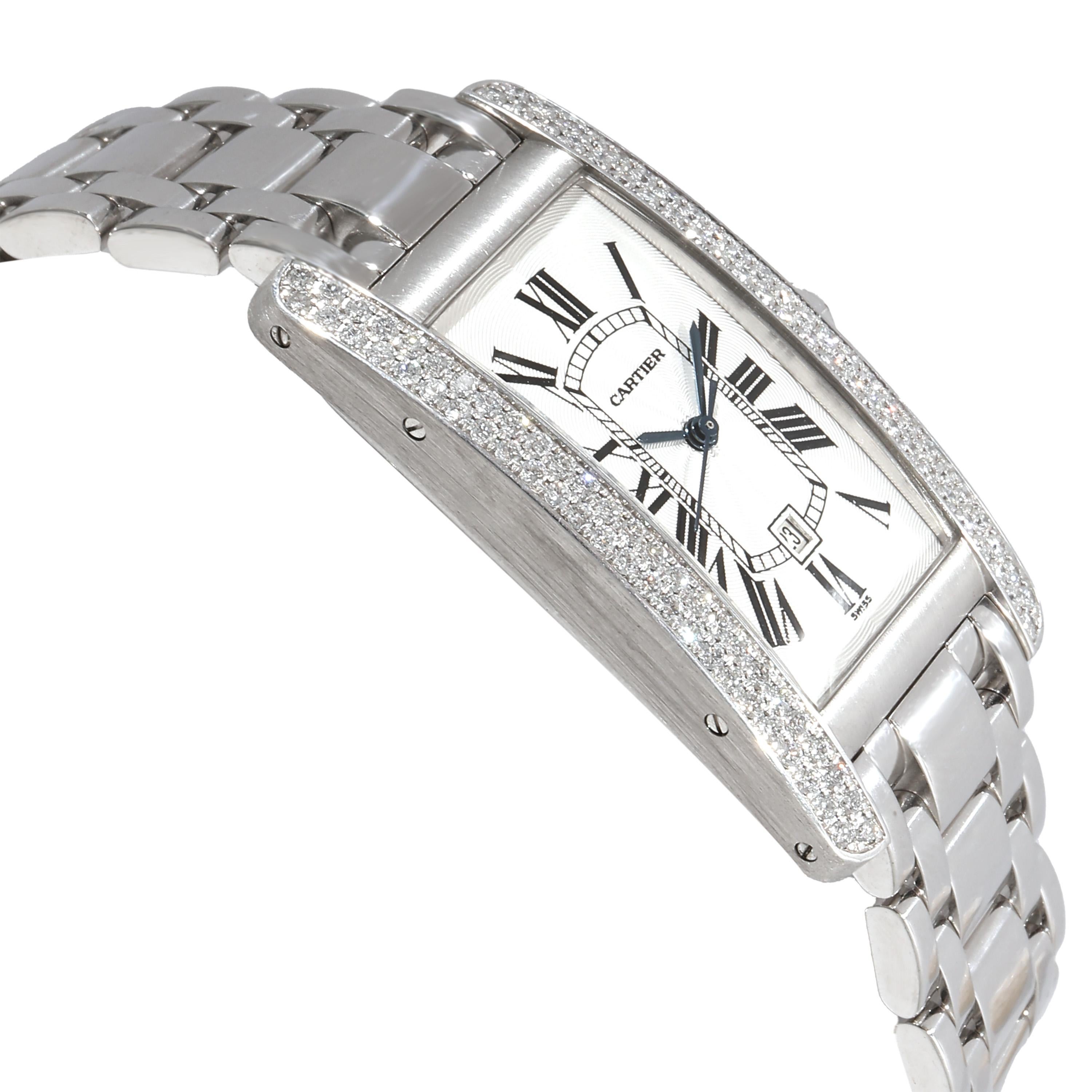Cartier: Unisex-Uhr Tank Americaine WB7026L1 in  Weißgold 1