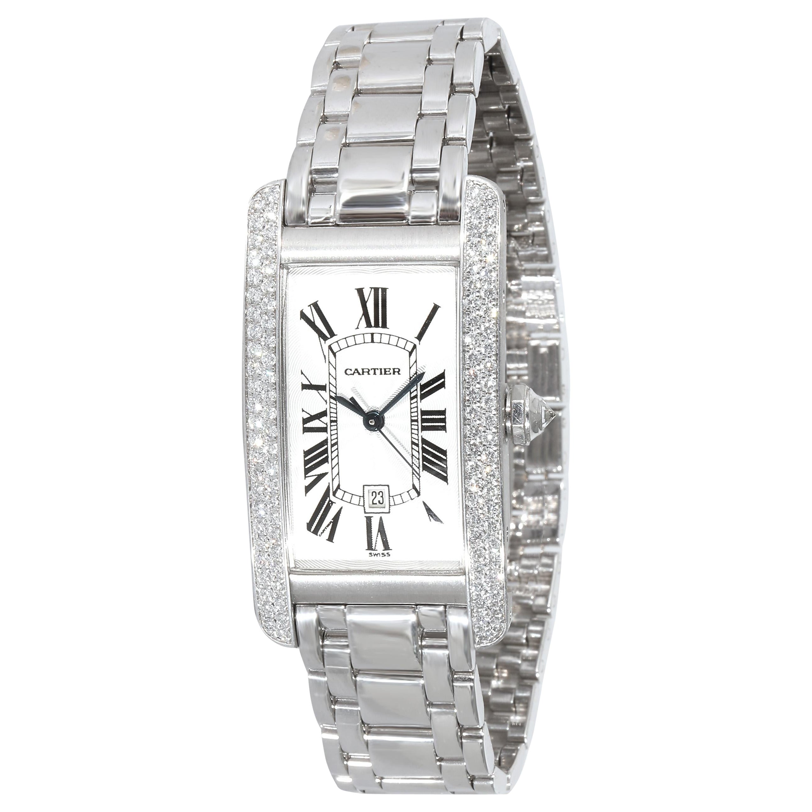 Cartier: Unisex-Uhr Tank Americaine WB7026L1 in  Weißgold