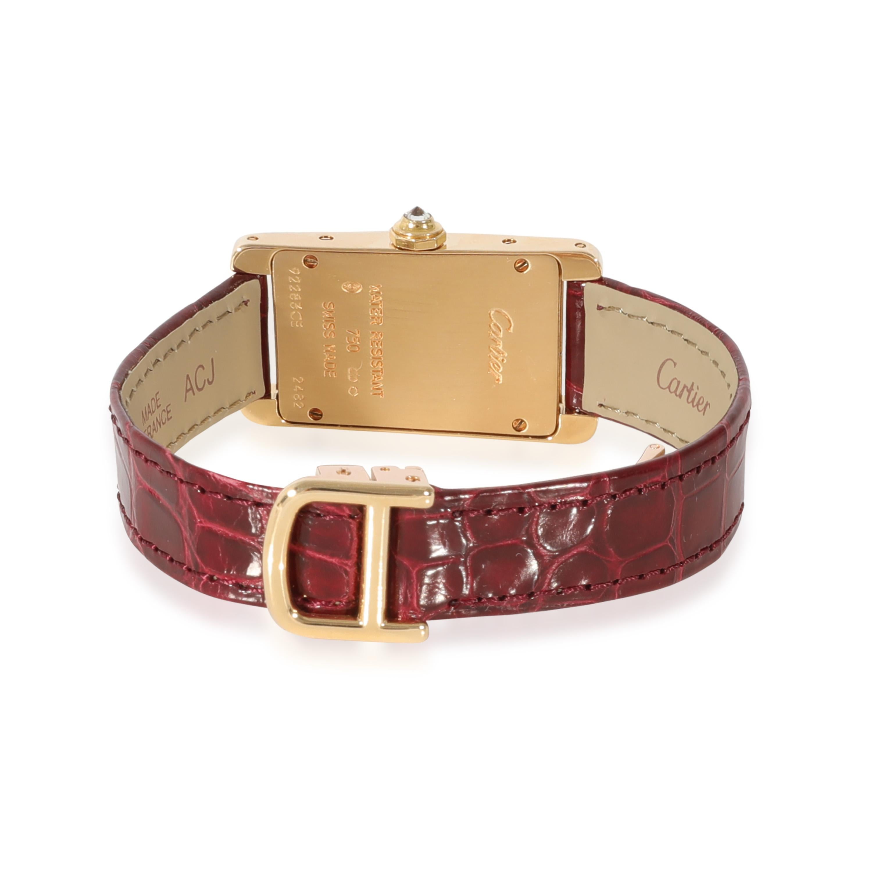 Cartier Tank Americaine WB707231 Damenuhr aus 18kt Gelbgold
 
 SKU: 128202
 
 PRIMÄRE DETAILS
 Marke: Cartier
 Modell: Tank Americaine
 Herkunftsland: Schweiz
 Uhrwerk Typ: Quarz: Batterie
 Jahr der Herstellung: 2000-2009
 Zustand: Louis Cartier