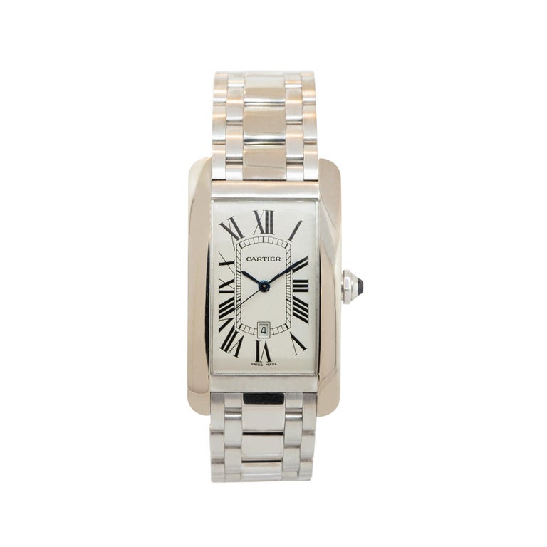 Cartier Tank Américaine White Dial Men's Watch 18 Karat In Stock For ...