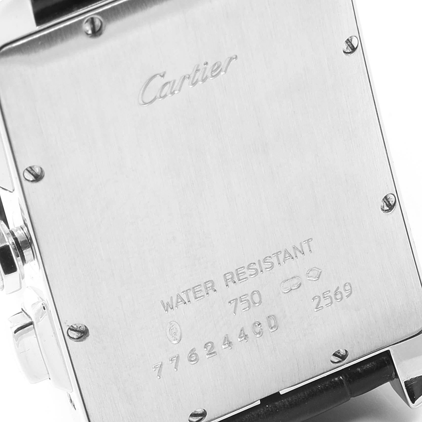 Cartier Tank Americaine White Gold Chronograph Men's Watch 2569 3