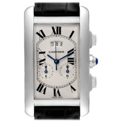 Cartier Tank Americaine Weißgold Chronograph Herrenuhr 2569