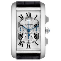 Used Cartier Tank Americaine White Gold Chronograph Mens Watch W2609456