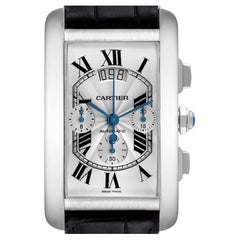 Cartier Tank Americaine White Gold Chronograph Mens Watch W2609456