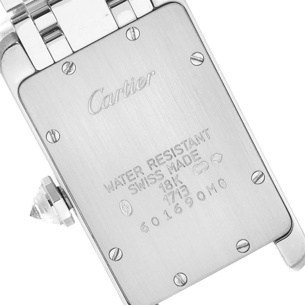 Cartier Tank Americaine White Gold Diamond Ladies Watch WB7018L1 1