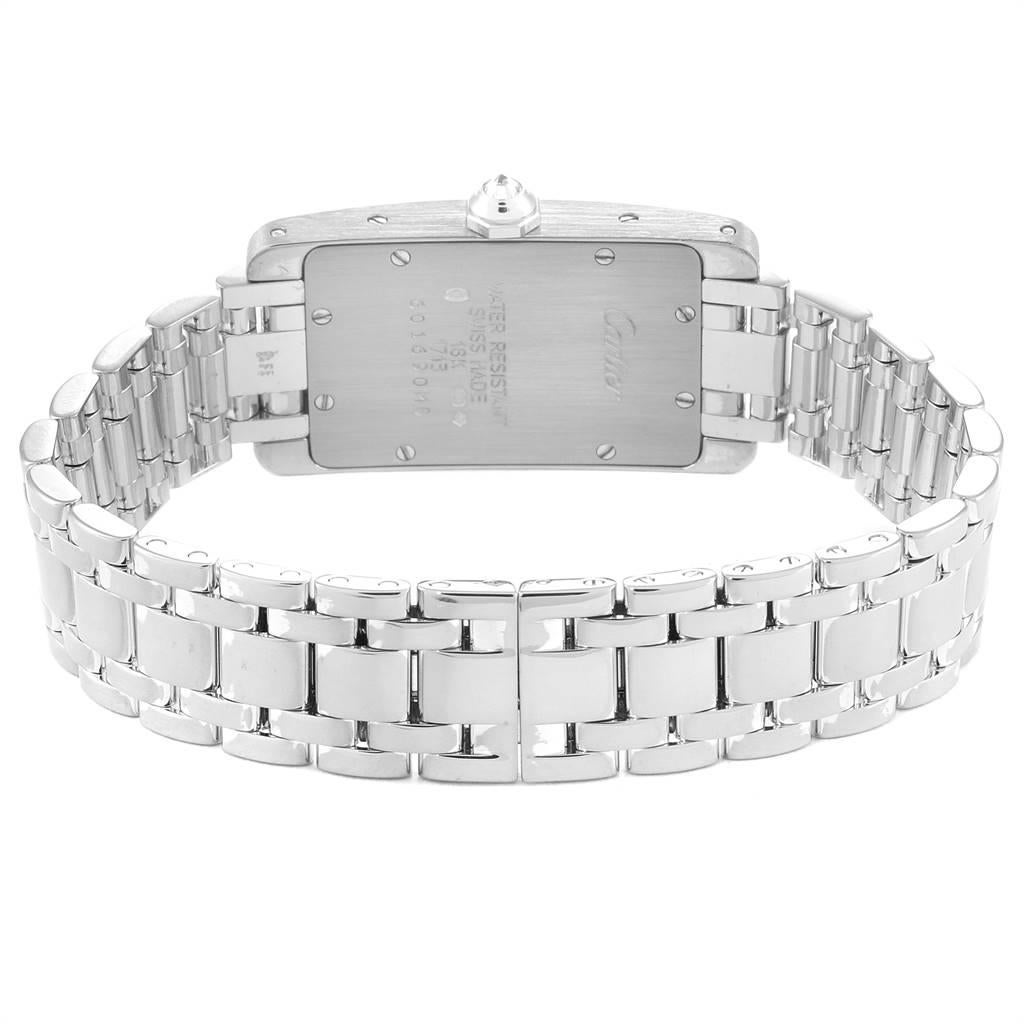 Cartier Tank Americaine White Gold Diamond Ladies Watch WB7018L1 2
