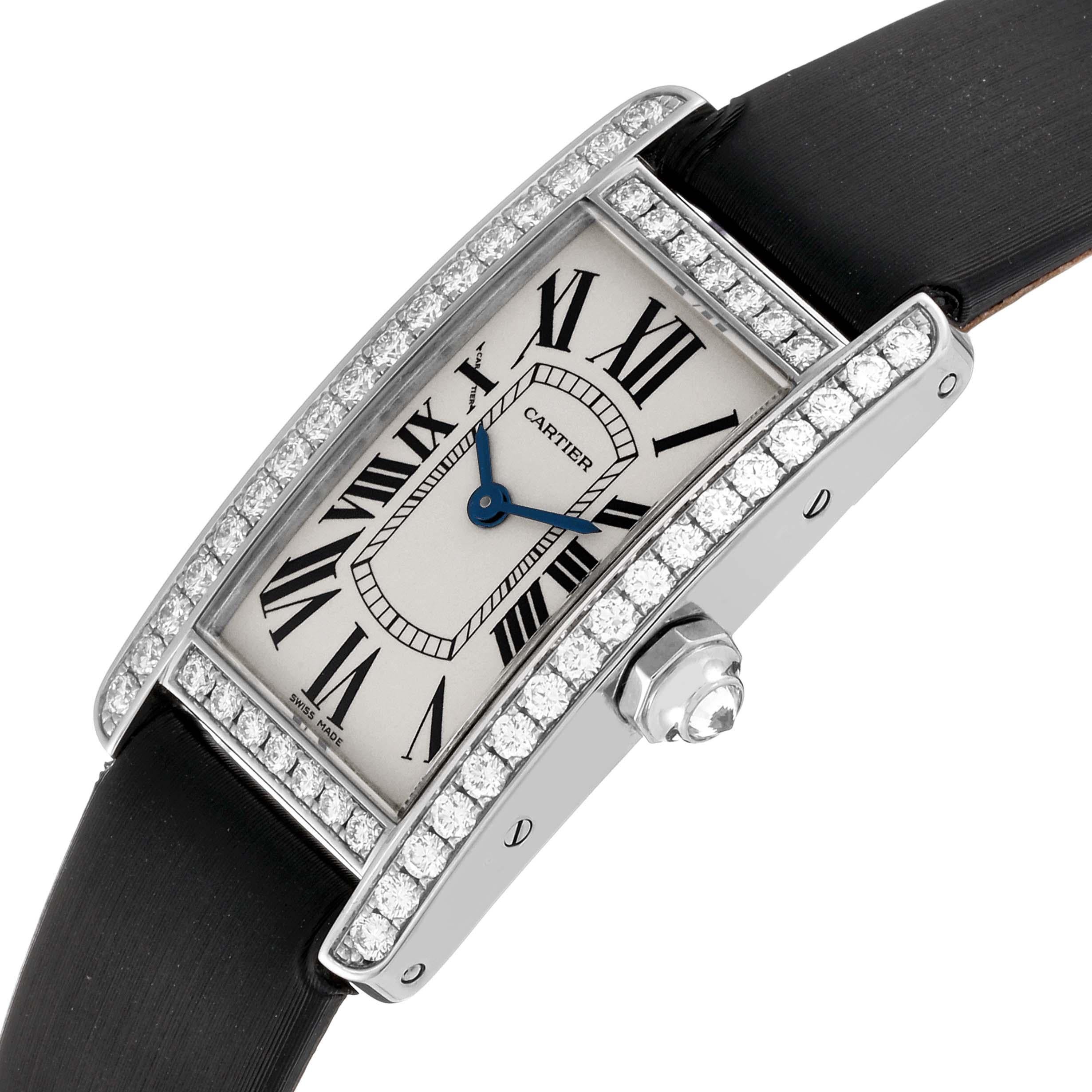 Cartier Tank Americaine White Gold Diamond Ladies Watch WB707331 For Sale 5