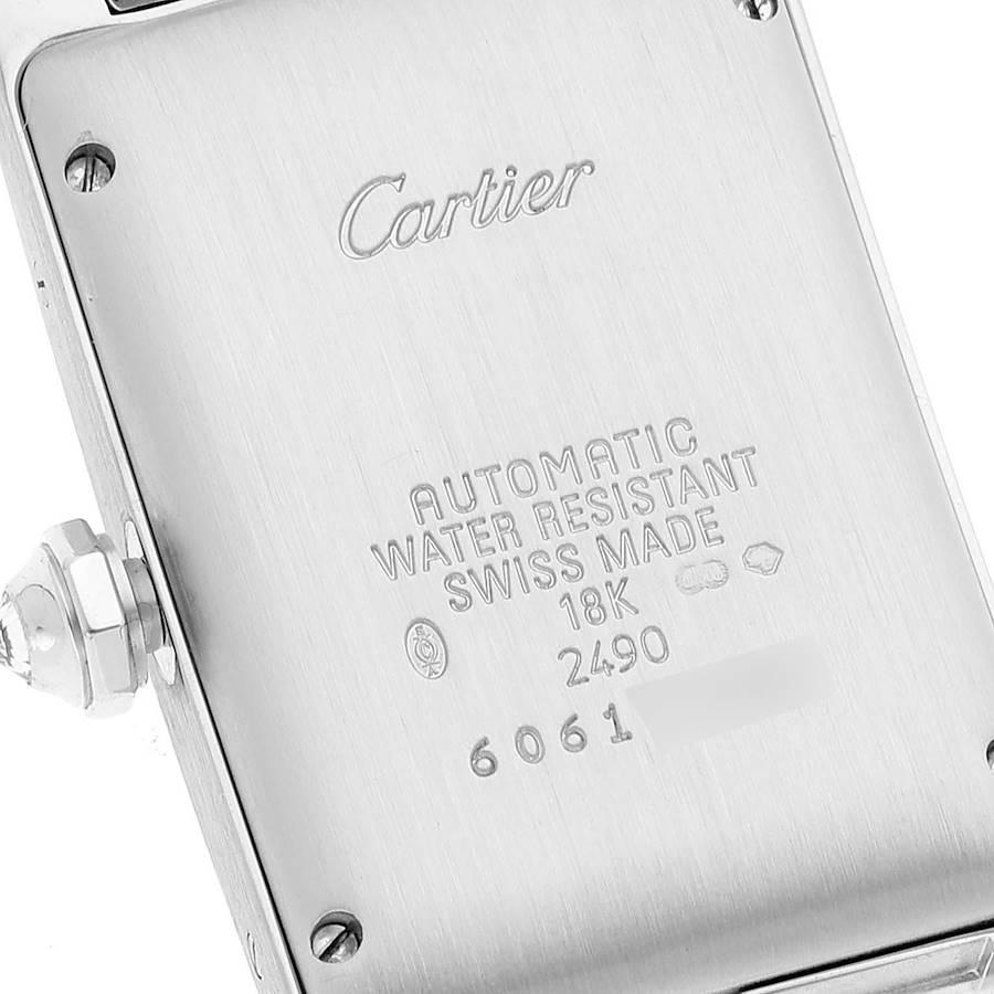 Cartier Tank Americaine White Gold Diamond Mens Watch WB7026L1 For Sale 2