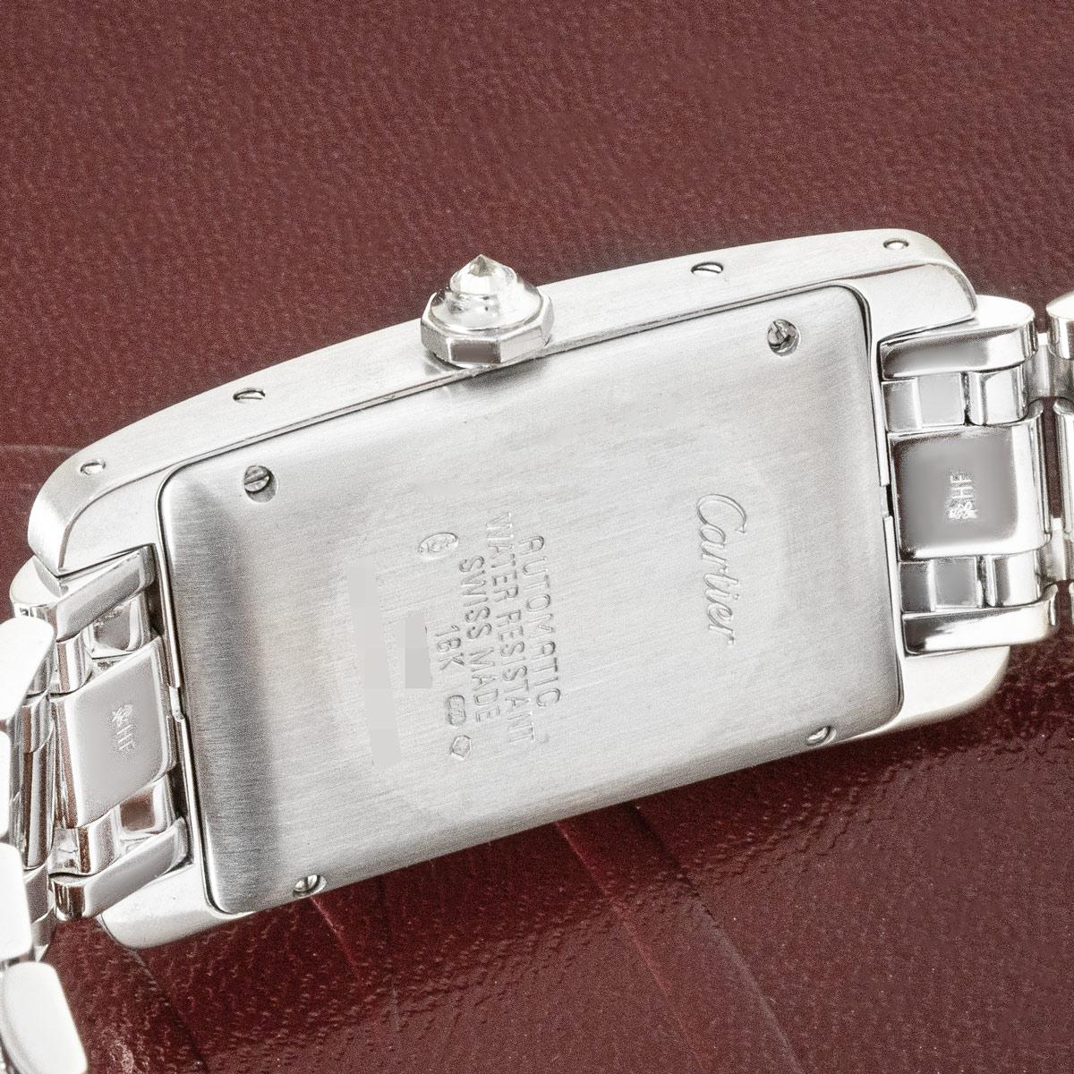 Cartier Tank Americaine White Gold Diamond Set 2490 1