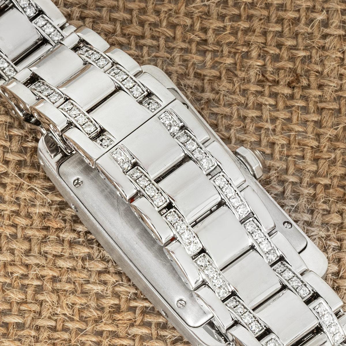 Cartier Tank Americaine White Gold Diamond Set 2490 3