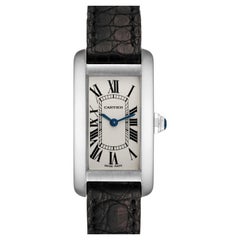 Cartier Tank Americaine White Gold Silver Dial Ladies Watch W2601956