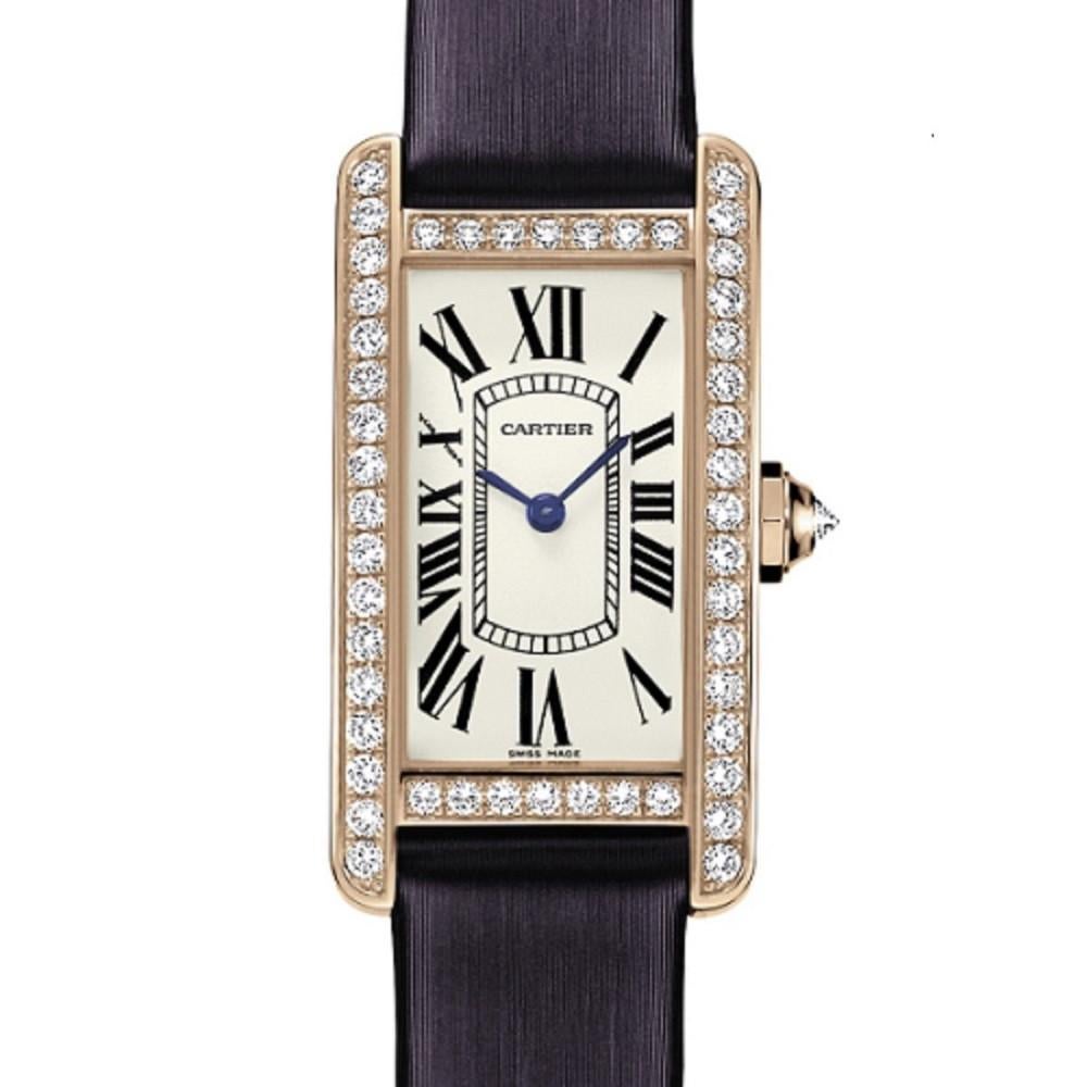 Contemporary Cartier Tank Americaine WJTA0002, Off-White Dial, Certified and Warranty