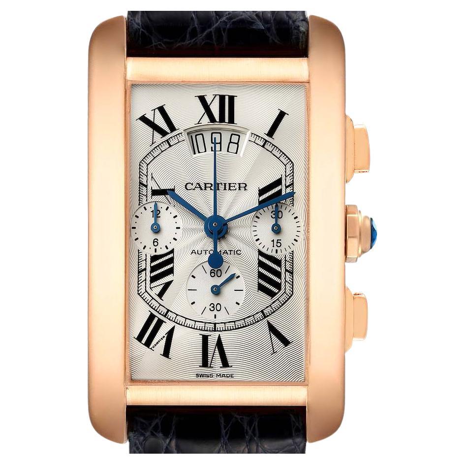 Cartier Tank Americaine XL Chronograph 18K Rose Gold Watch W2610751
