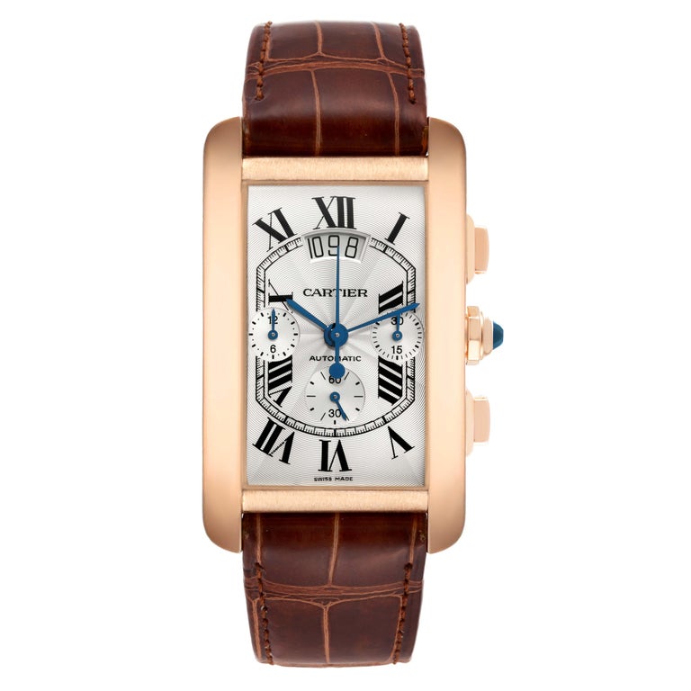 Cartier Tank Americaine XL Cronografo Oro Rosa Uomo Orologio