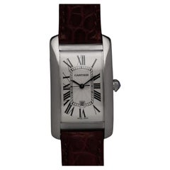 Cartier Tank Americaine XL Mens Watch, Ref. 1741 - 18K White Gold