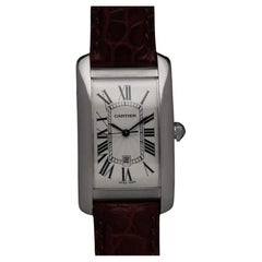 Cartier Tank Americaine XL Mens Watch, Ref. 1741 - 18K White Gold