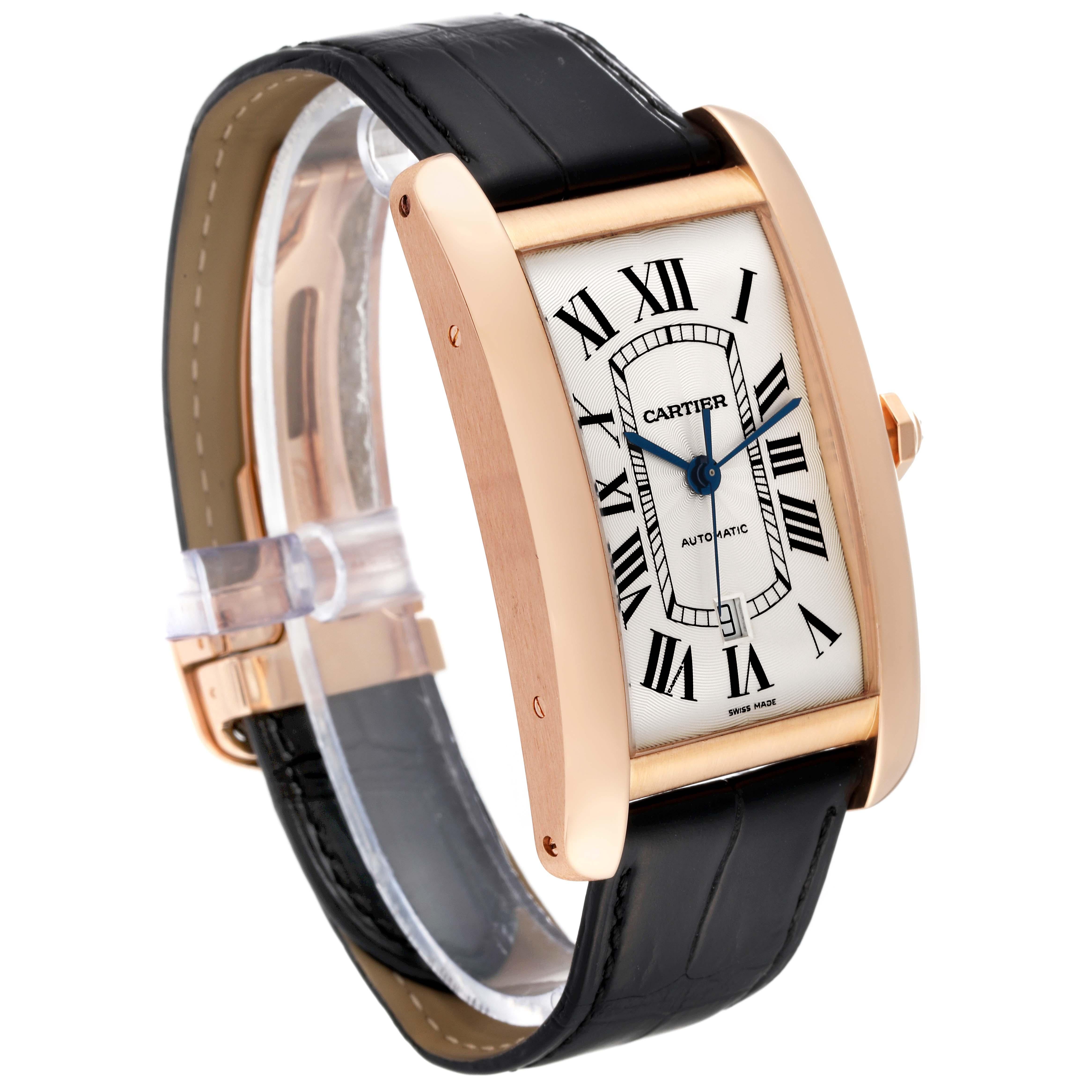 Cartier Tank Americaine XL Rose Gold Automatic Mens Watch W2609856 2