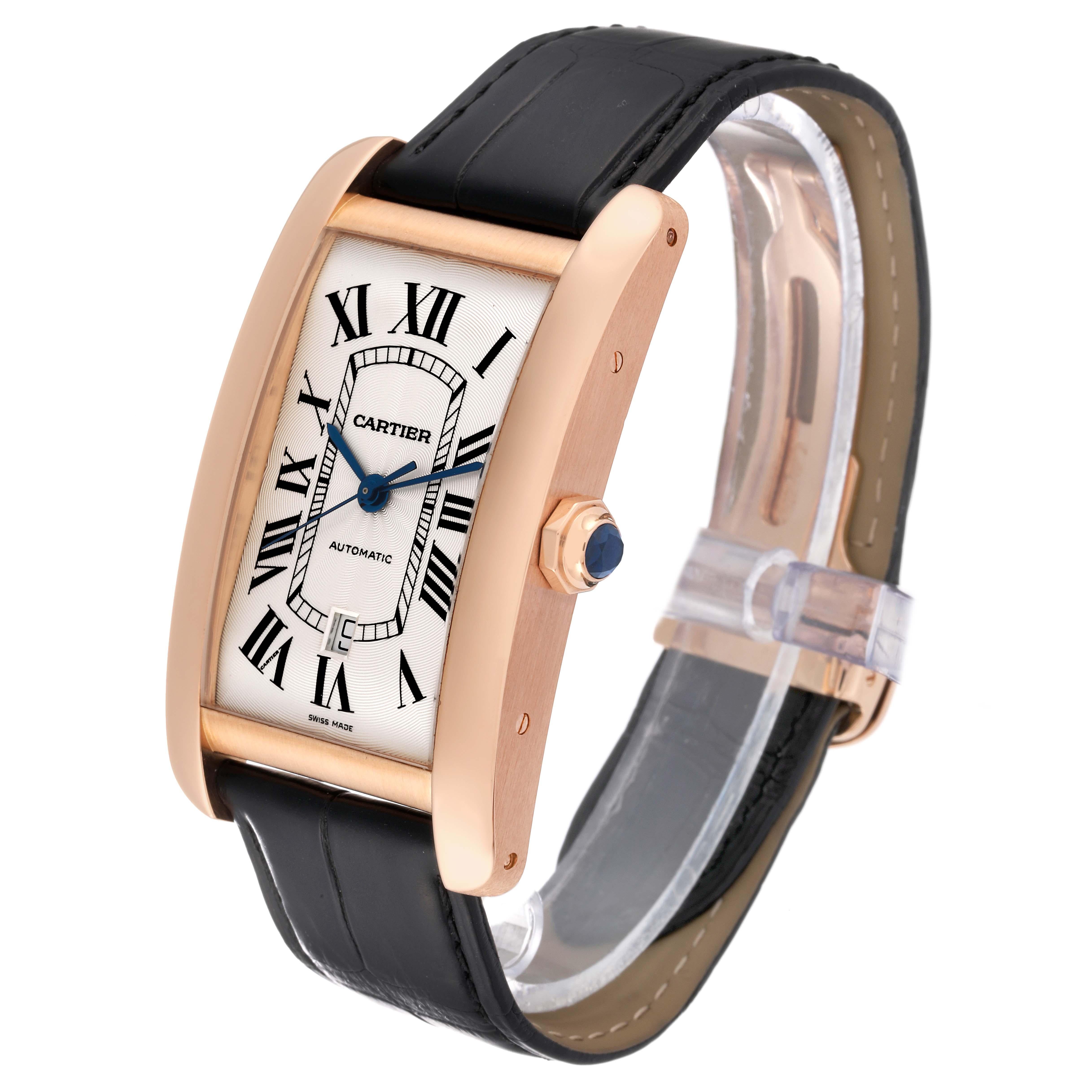 Cartier Tank Americaine XL Rose Gold Automatic Mens Watch W2609856 3