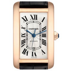 Cartier Montre automatique Tank Americaine XL en or rose pour hommes W2609856