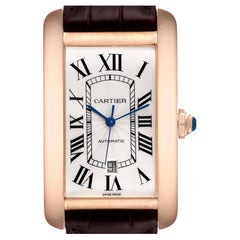 Cartier Tank Americaine XL Rose Gold Automatic Mens Watch W2609856