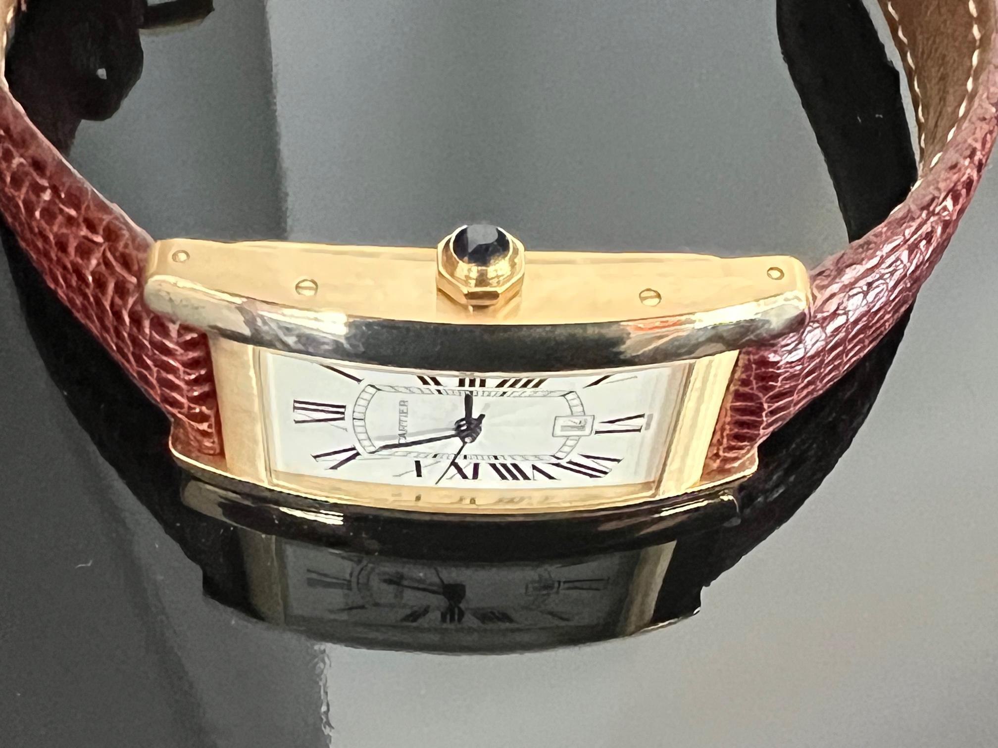 Cartier Tank Americaine Yellow Gold Automatic 1725 For Sale 1