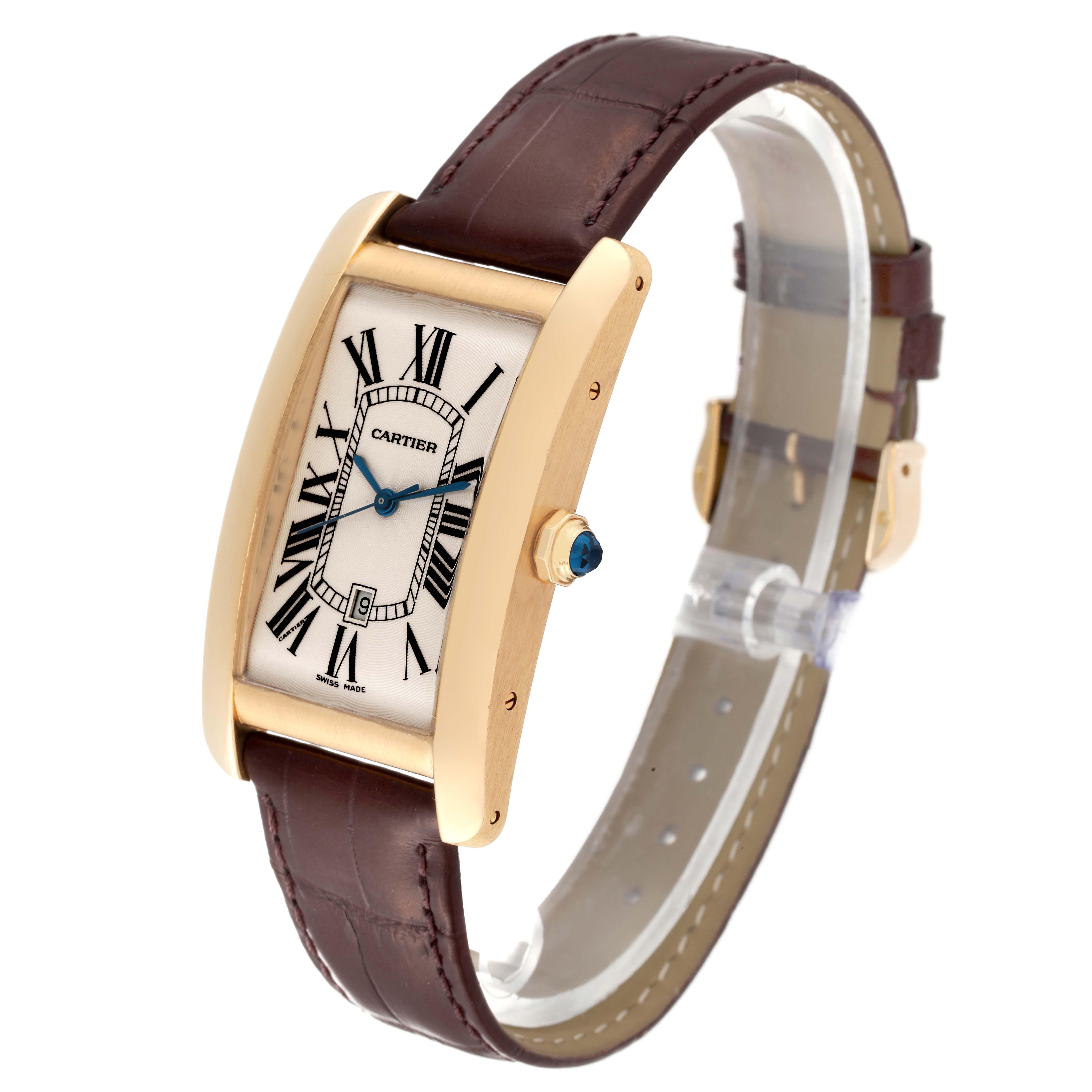 Men's Cartier Tank Americaine Yellow Gold Automatic Mens Watch W2603156