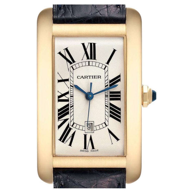 Cartier Montre Tank Américaine automatique en or jaune pour hommes