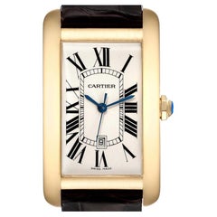 Cartier Tank Americaine Orologio automatico da uomo in oro giallo W2603156