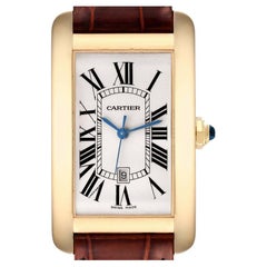 Cartier Tank Americaine Yellow Gold Automatic Mens Watch W2603156