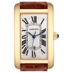 Cartier Tank Americaine Yellow Gold Automatic Mens Watch W2603156