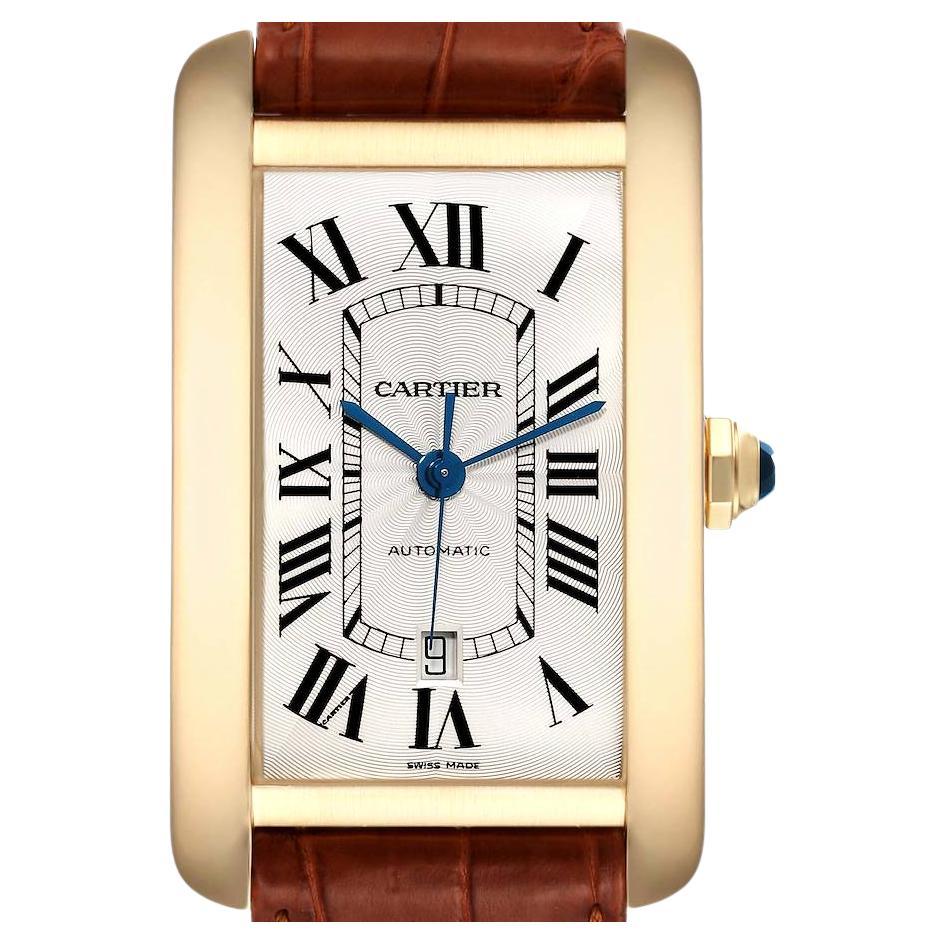 Cartier: Automatik-Herrenuhr Tank Americaine aus Gelbgold, W2609756