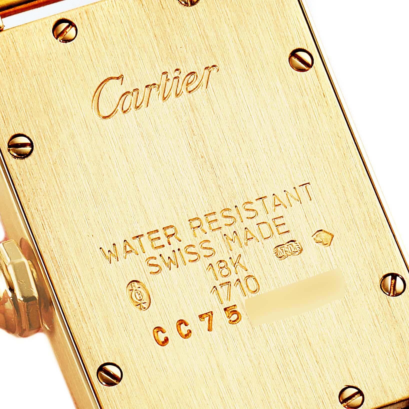 Cartier Tank Americaine Yellow Gold Diamond Ladies Watch WB701251 Box 1