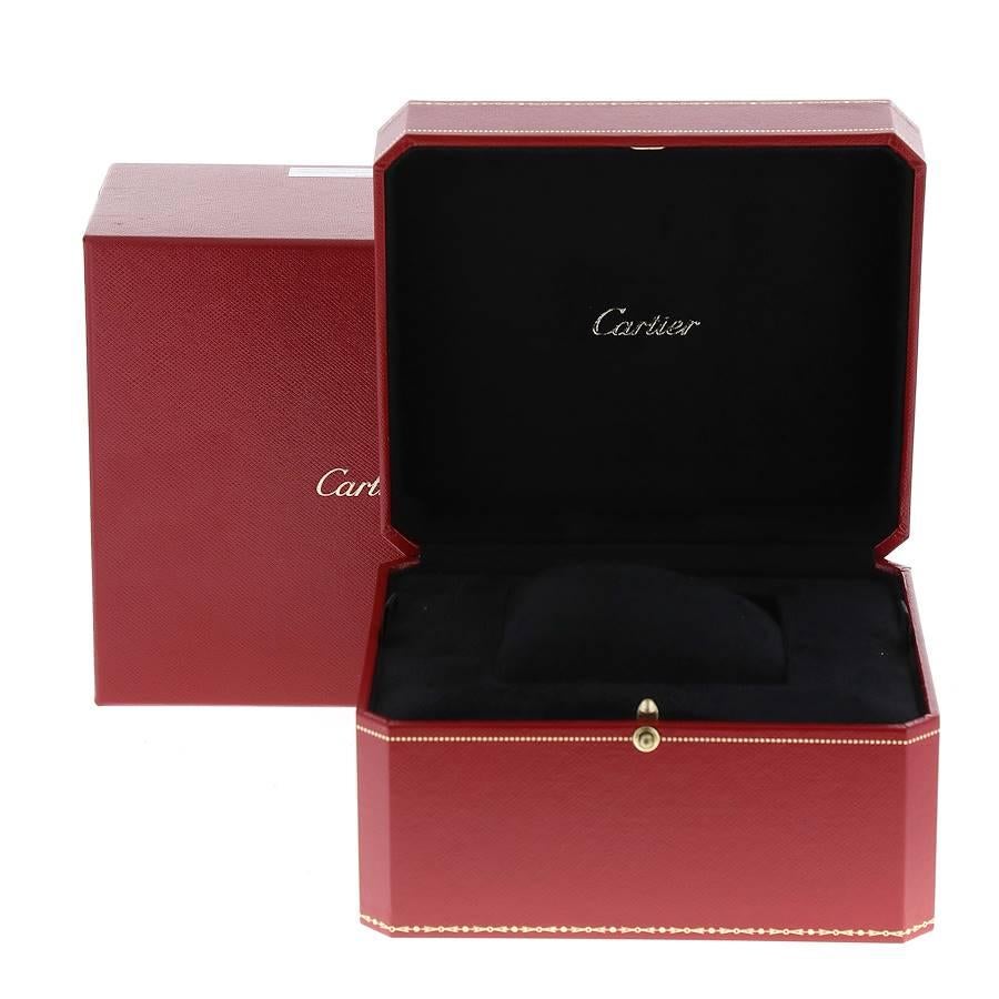 Cartier Tank Americaine Gelbgold Diamant Damenuhr WB701251 Box im Angebot 5