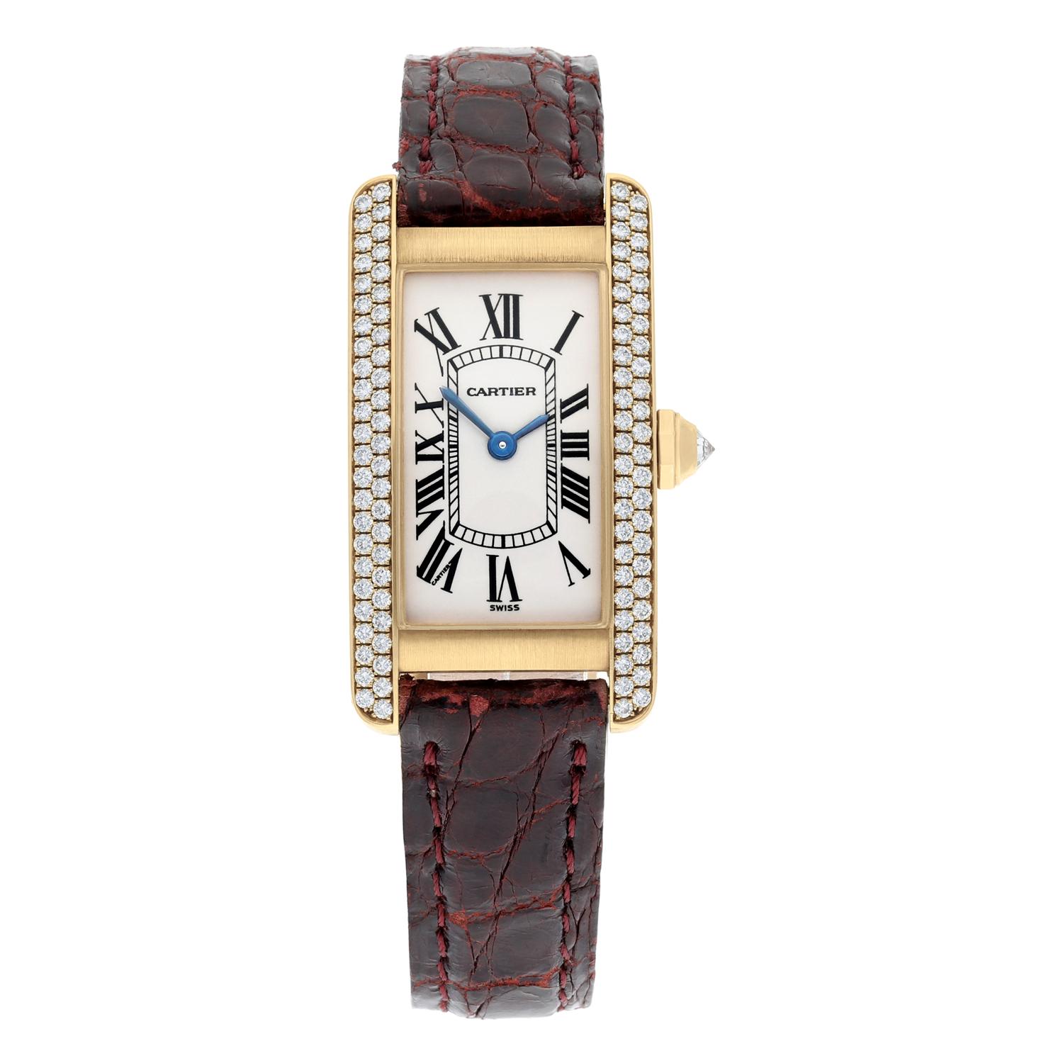 This watch has been professionally polished, serviced and is in excellent overall condition. There are absolutely no visible scratches or blemishes. Authenticity guaranteed! The sale comes with a jewelry box, appraisal certificate and our in-house 1