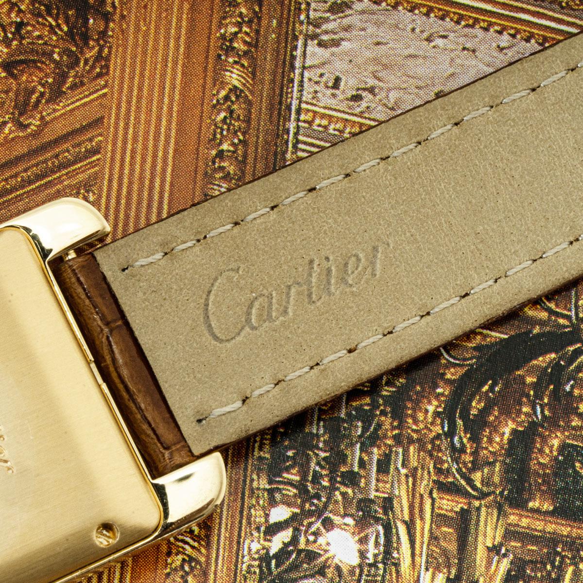 Taille ronde Cartier Tank Americaine or jaune serti de diamants 2483 en vente