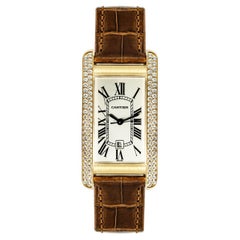 Cartier Tank Americaine or jaune serti de diamants 2483