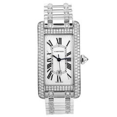 Cartier Tank American Diamond 18k Gold Unisex Watch Ref 2940