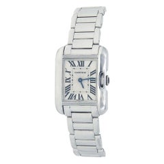 Cartier Tank Anglaise 18 Karat White Gold Swiss Quartz Ladies Watch W5310023