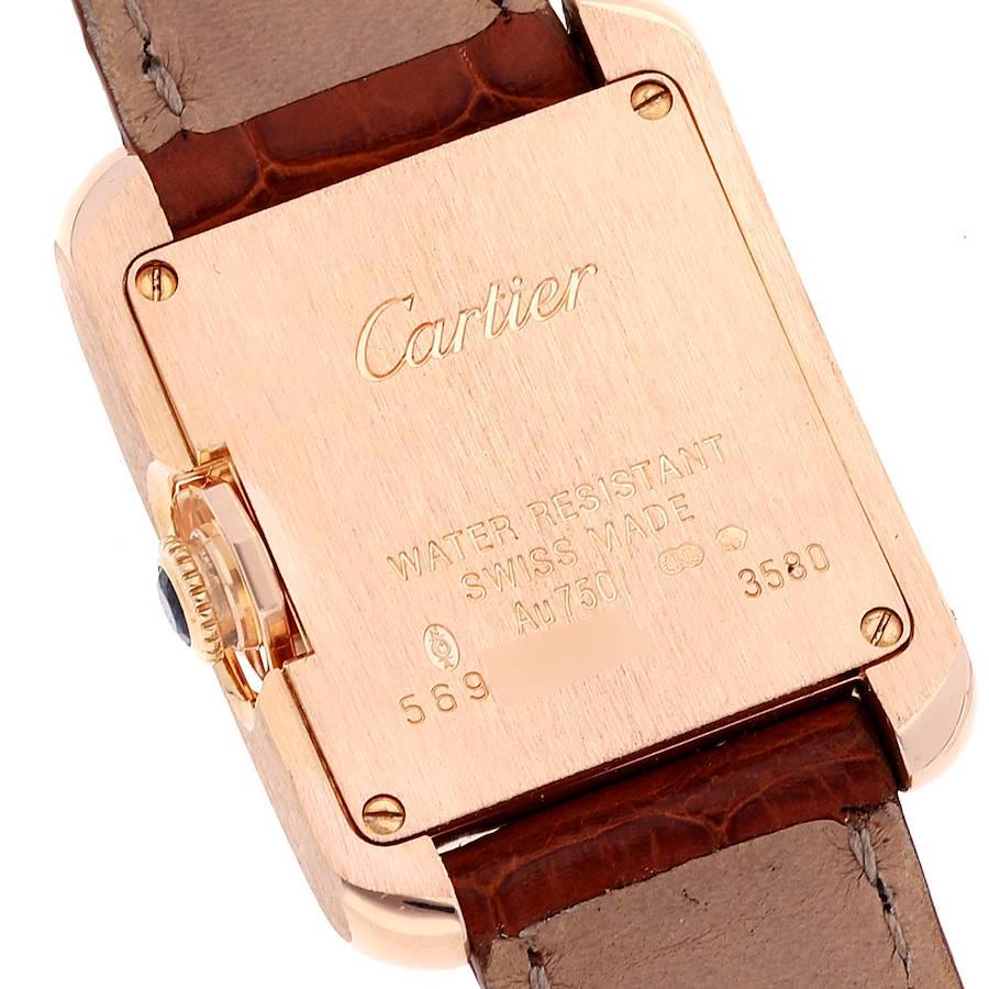 Cartier Tank Anglaise 18K Rose Gold Small Ladies Watch W5310027 For Sale 1