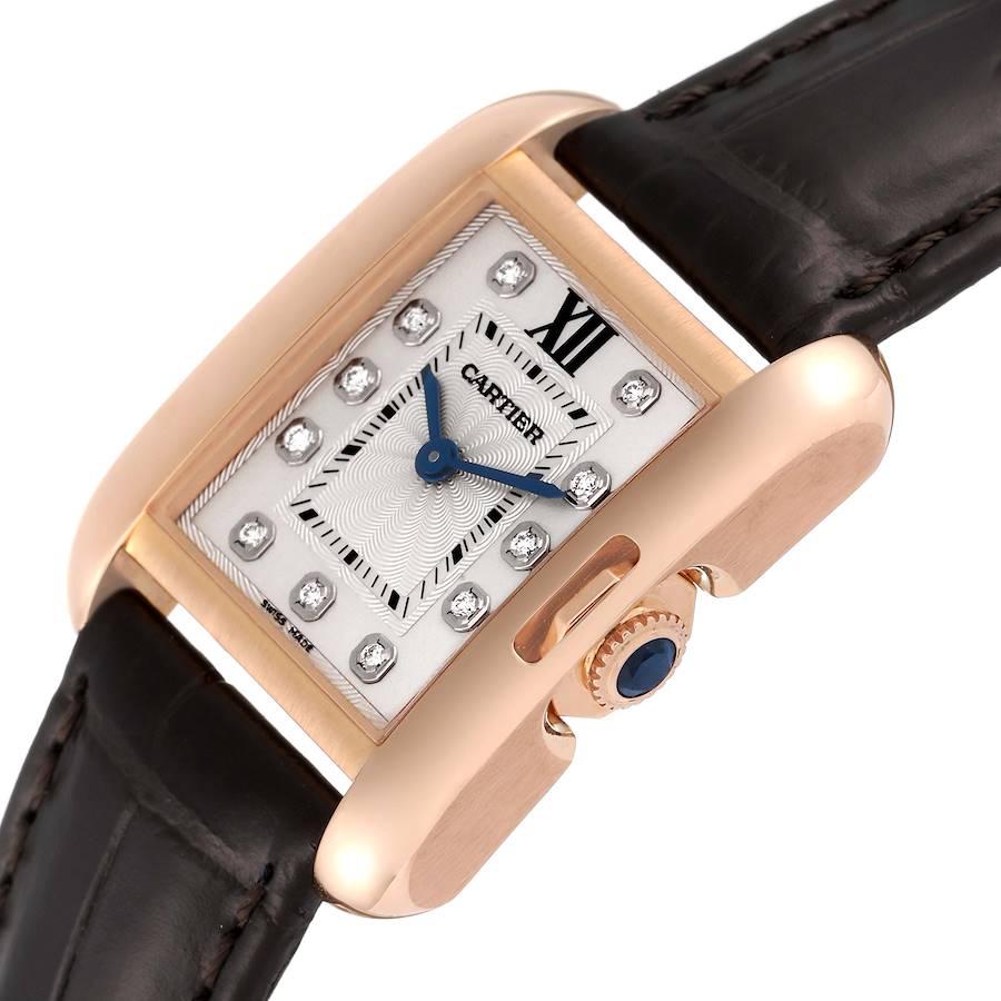 Cartier, petite montre Tank Anglaise en or rose 18 carats pour femme WJTA0007 en vente 1