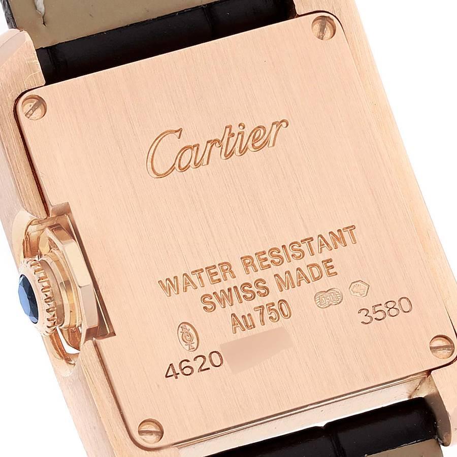 Cartier Tank Anglaise 18K Rose Gold Small Ladies Watch WJTA0007 In Excellent Condition For Sale In Atlanta, GA