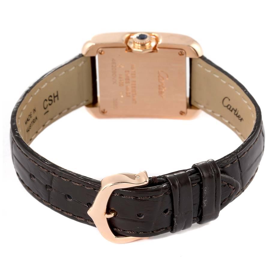 Cartier, petite montre Tank Anglaise en or rose 18 carats pour femme WJTA0007 en vente 3