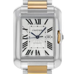 Cartier Tank Anglaise 18 Karat Yellow Gold Steel Automatic Unisex Watch W5310007